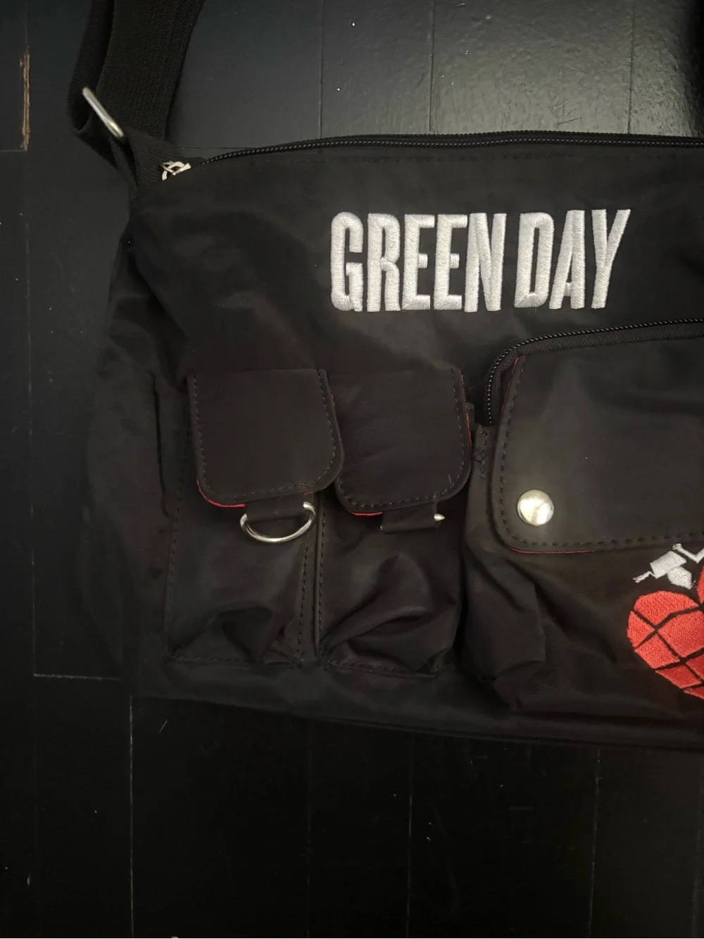 Vintage 2004 GREEN DAY American Idiot Era Messenger Bag Punk Rock Band Y2K